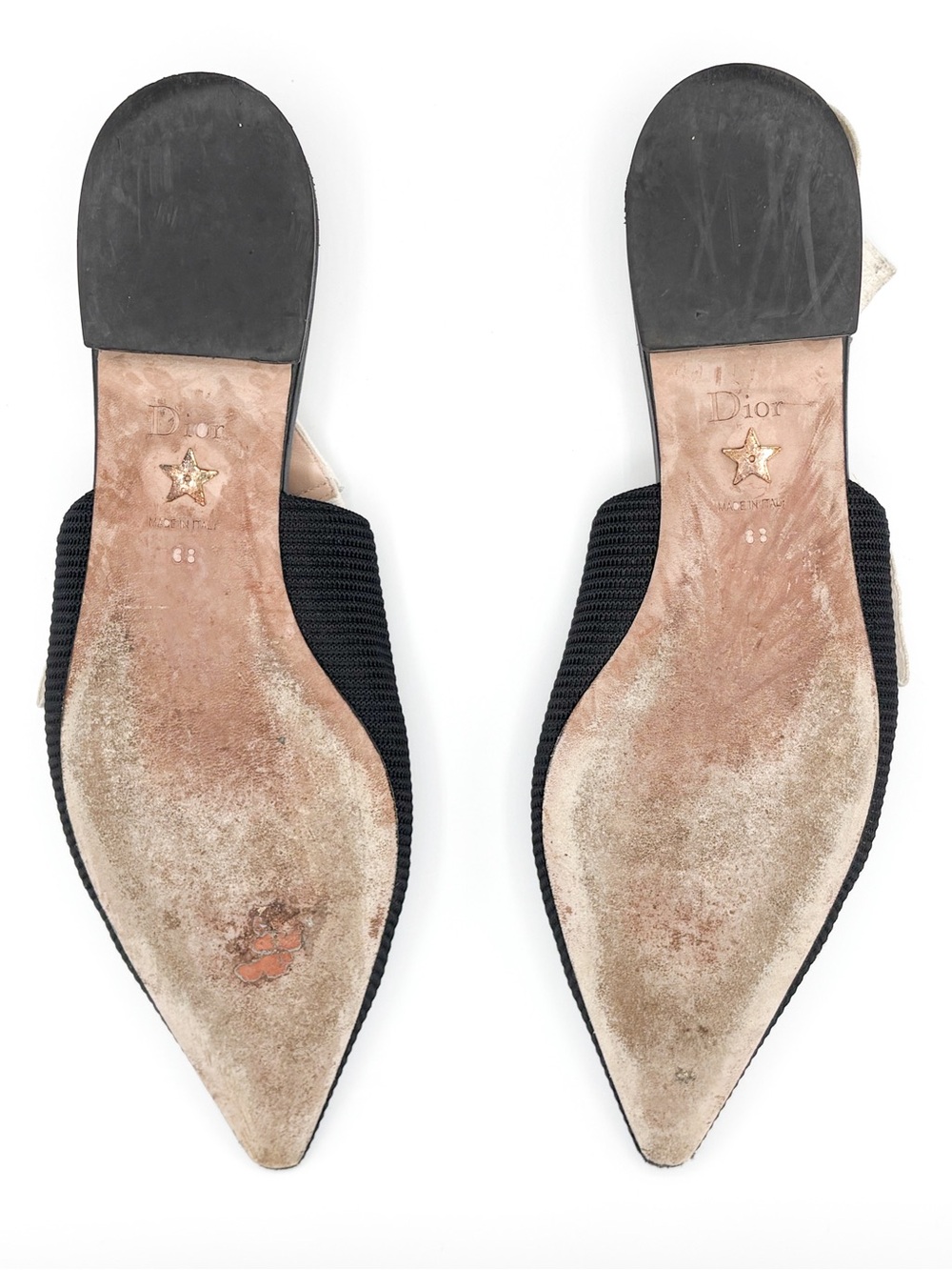 Christian Dior J’Adior Black Technical Fabric Slingback Flats Size 38 - Picture 5 of 8